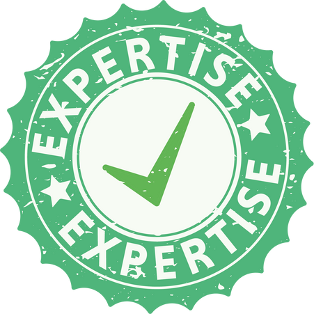 Expertise stamp. Expertise round vintage grunge sign